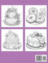 Beautiful Desserts Coloring Book: Yummy Cakes, Cookies and Other Sweet Treats for Adults and Teens WoodArtSupply