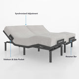 FLEXISPOT S6 Adjustable Bed Frame Base Split King, Quick Assembly, Massage, Zero Clearance, Whisper Quiet Durable Motor, Zero Gravity, Mattress Holder, Anti-Snore, Wireless. FLEXISPOT