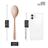 Hefild 7.3inch Small Wooden Spoons, 6PCS Uncoated Beech Plain Small Wooden Spoons Set, Table Spoons for Present Honey, Serving, Eating, Soup, Chocolate, Coffee, Tea Hefild