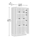 Sauder HomePlus Storage Pantry cabinets, L: 35.35" x W: 17.09" x H: 71.22", Soft White finish Sauder