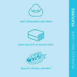 Intex 68579EP Beanless Bag Inflatable Lounge Chair: Corduroy Textured Flocking – Durable Vinyl – Folds Compactly – 220lb Weight Capacity – 45" x 45" x 28" Intex