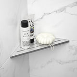 Bernkot Corner Shower Shelf 10", Brushed 304 Stainless Steel Slot Design Recessed Corner Shelves Bathroom Grout in Shelf for Tiled Wall, 2 Pack Bernkot