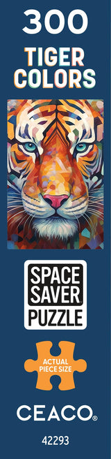 Ceaco – Tiger Colors - 300 Piece Jigsaw Space Saver Puzzle – Puzzles for Smaller Spaces and Surfaces Ceaco