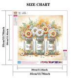 Faith, Love, Hope Diamond Painting Kits for Adult, Inspirational 5D Diamond Art Kits for Beginners, DIY Spring Flower Floral Special Shaped Drill Diamond Dots Gem Paint Art Craft, Home Decor 12x12In wavaiov