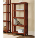 Alaterre Furniture Mission Book Shelf-4 Tier Bookcase with Adjustable Shelves for Living Room or Home Office, 48-Inch, Cherry Alaterre Furniture