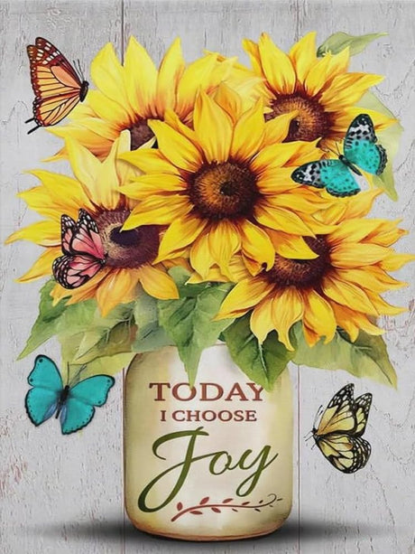 YQFCZDQ Sunflower Butterfly Diamond Art Kits for Adults,DIY Inspirational 5D Diamond Painting Kits Round Diamond Dots for Beginners,Full Drill Paint with Diamonds Pictures Gem Art Home Decor 12x16 in YQFCZDQ