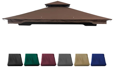 JANCANOPY Replacement Gazebo Canopy for 10 x 12 Regency II Patio Gazebo,(Brown)
