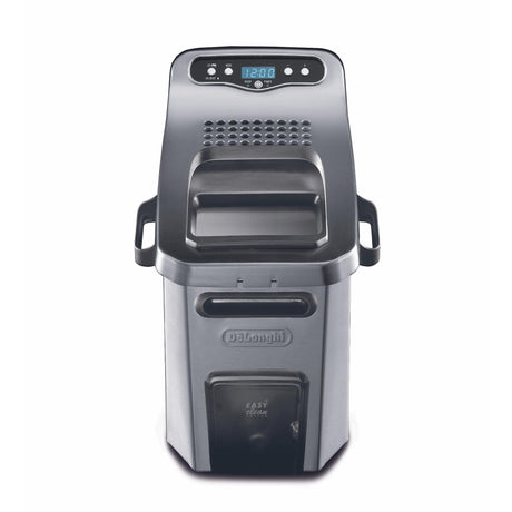 DeLonghi Livenza Deep Fryer, Silver - 1-Gallon Oil Capacity - EasyClean System - Adjustable Thermostat - Cool Touch Handles - Dishwasher Safe De'Longhi