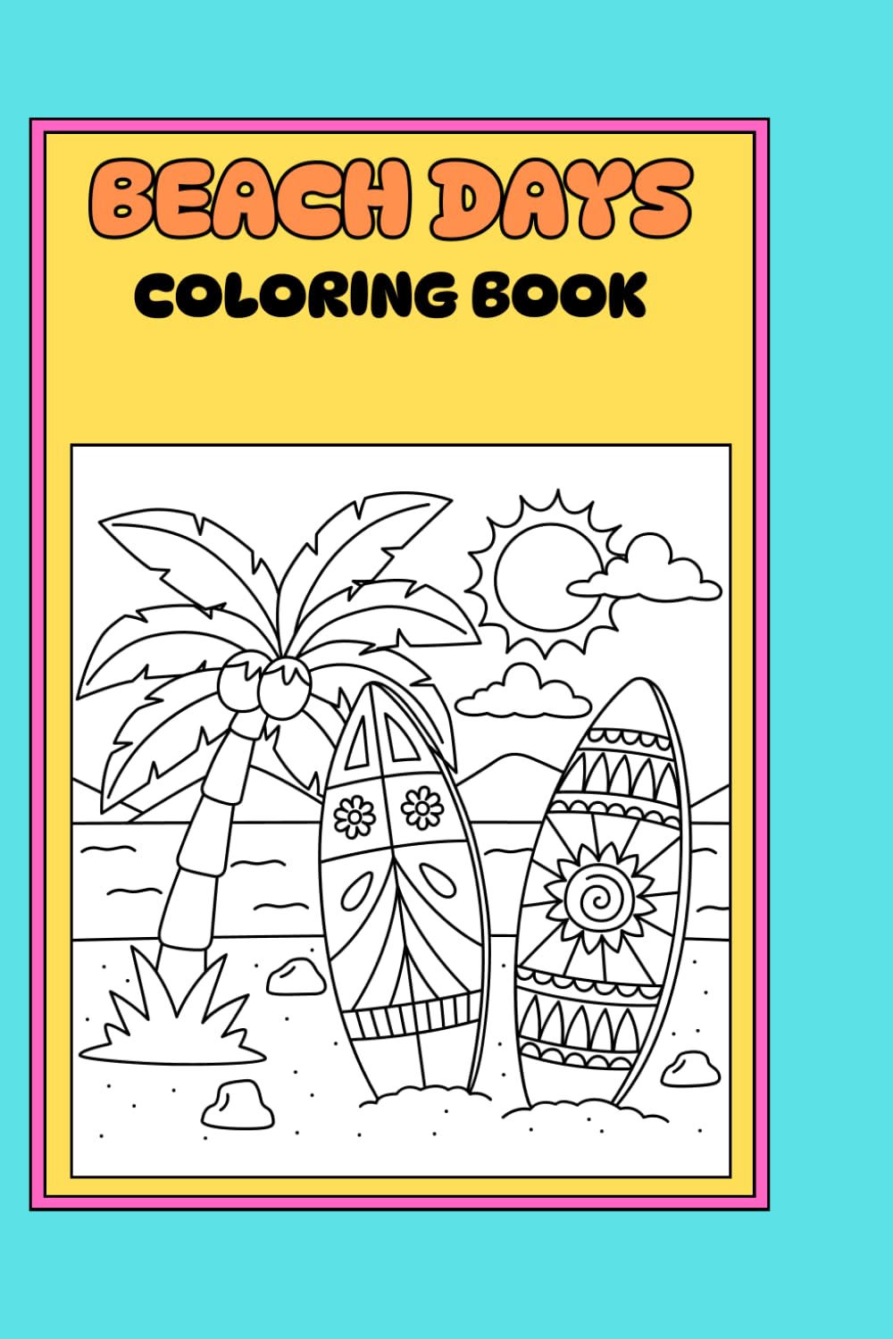 Beach Days coloring book WoodArtSupply