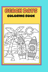 Beach Days coloring book WoodArtSupply