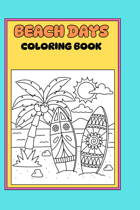 Beach Days coloring book WoodArtSupply