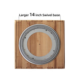 unununu Wooden Rotating Bookshelf, Larger Solid Wood Revolving Bookcase,360°Spinning Book Shelf Tower,Floor Standing Storage Rack,Corner Organizer for Small Space,Study,Office,17"x17"x69.75"(5-Tier) unununu