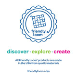 Friendly Loom 7” Traditional Potholder Weaving Kit | Sturdy Metal Loom and Quality Cotton Weaving Loops in Rainbow Colors | Complete Kit to Weave 2 Functional Potholders | Made in the USA Harrisville Designs