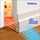 Holikme Door Draft Stopper Under Door Draft Blocker Insulator Door Sweep Weather Stripping Noise Stopper Strong Adhesive, White Holikme