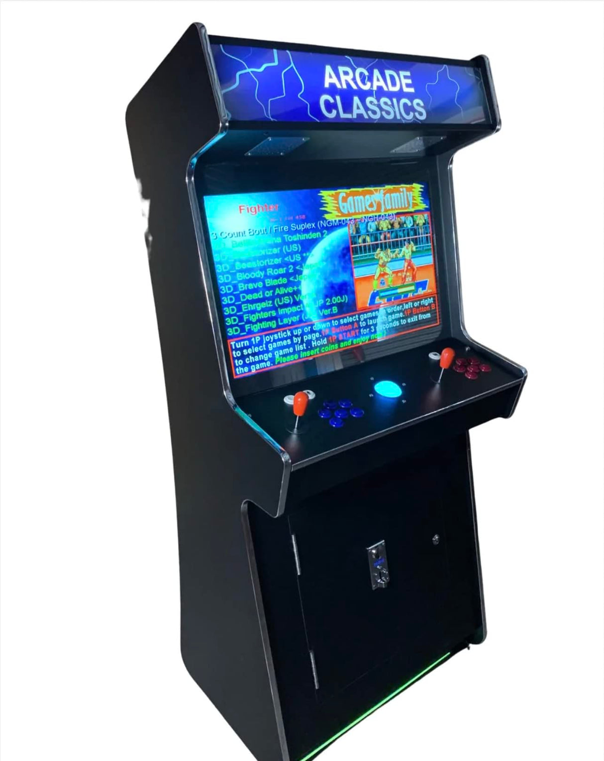 Top Us Video Arcades Full Size Commercial Grade Upright Standup Arcade Machine 2 player 4500 Games 32 inch Screen Black TOP US VIDEO ARCADES