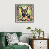 WSLWXSHM Diamond Painting Kits for Adults Dog, Animal Round Full Drill Diamond Art Kits, 5D DIY Paint with Diamonds Crafts for Home Wall Decoration Gifts 12×12Inch WSLWXSHM