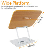 trophable Book Stand for Reading Cookbook Stand Book Holder with 360 Rotating Base Page Clips Book Display Stand for Recipe Sheet Music Laptop Drawing Tablet trophable