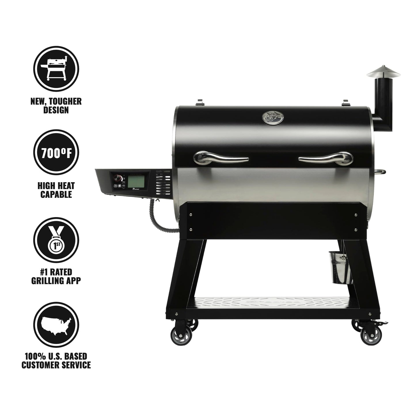 recteq Pellet Grill Smoker - Flagship 1100, Wood Pellet Smoker, BBQ Pellet Smokers, Wi-Fi Smart Grill, 1100 Sq. In. Cook Space, Pellet Smoker Grill, 40 lbs Hopper, 40 Hr Cooking