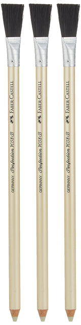 Faber-Castell Faber Castell Perfection Eraser Pencil With Brush (3-Pack) Faber-Castell