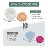 ZPARNO 3 Pack Candle Molds for Candle Making, Moldes para Velas, Flower Molds Silicone Candle Molds for DIY Scented Candle, Soy Wax, Cake, Soap, Resin Casting Craft Making ZPARNO