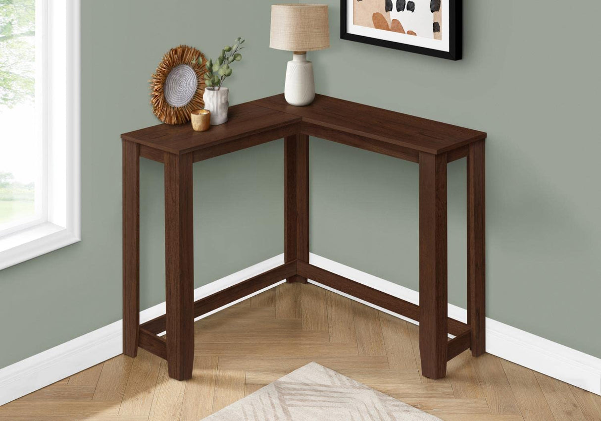 Monarch Specialties 3661 Accent Table, Console, Entryway, Narrow, Corner, Living Room, Bedroom, Laminate, Brown, Contemporary, Modern Table-36 / Cherry, 35.5" L x 35.5" W x 32" H Monarch Specialties