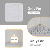 WELLUP Brushed Nickel 10’’ Corner Shower Shelf Bathroom Shower Shelves, 2 Pack Triangular 304 Stainless Steel Shower Corner Shelf for Tiled Walls, No Drilling WELLUP