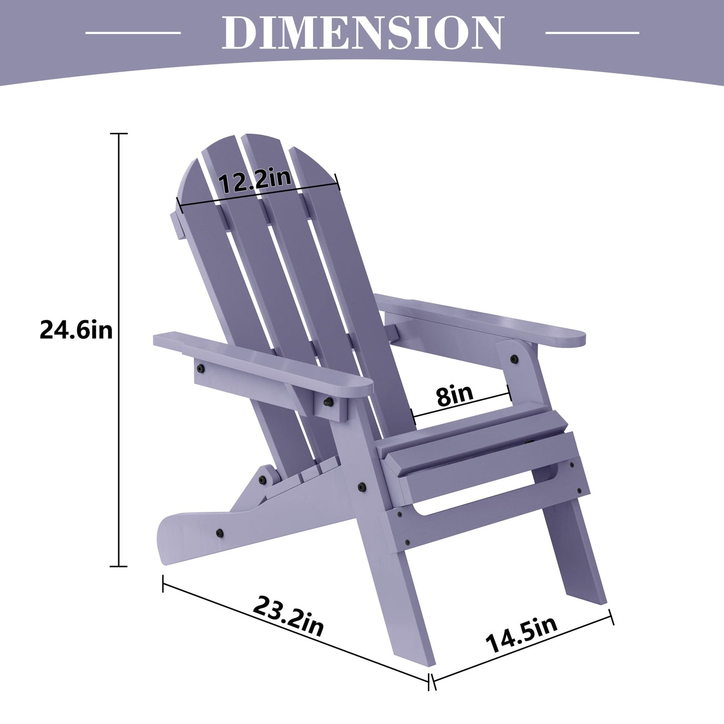 HOLTICO Kids Adirondack Chair, Accent Toddler Adirondack Chair, Folding Adirondack Chair, Outdoor Wooden Kids Fire Pit Lounge Chairs for Yard, Garden, Patio