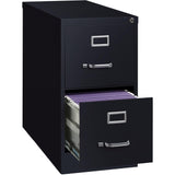 Lorell 2-Drawer Vertical File with Lock, 15 by 26-1/2 by 28-3/8-Inch, Black Lorell
