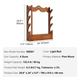 VEVOE Gun Rack, Wood Gun Rack Wall Mount, Gun Display Rack Holds 4 Rifles, Shotguns, 132 lb Heavy Duty Wall Storage Display Rifle Rack with Soft Padding VEVOR