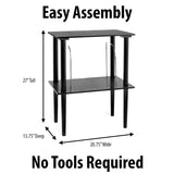 Victrola Wooden Stand for Wooden Music Centers with Record Holder Shelf, Black Victrola