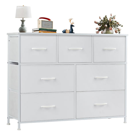 OLIXIS Dresser for Bedroom with 7 Drawers, Wide Fabric Dresser for Storage and Organization, Bedroom Dressers, Chest of Drawers for Living Room, Closet OLIXIS