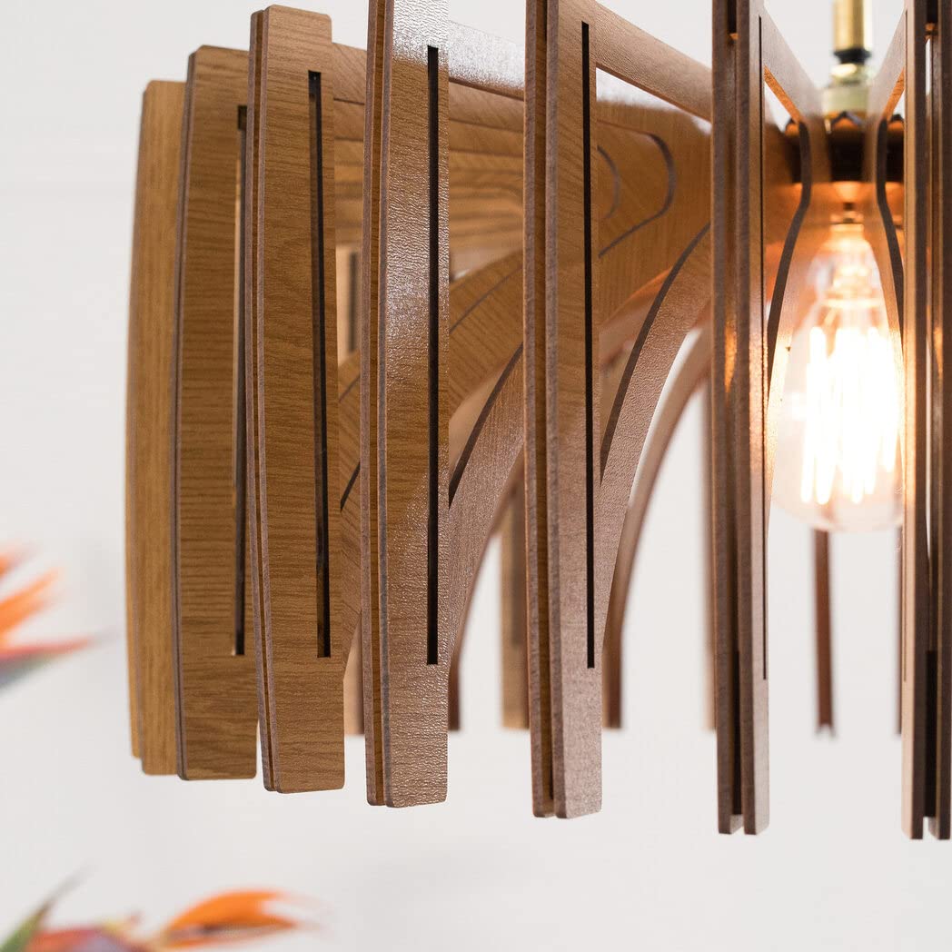 FAT UMBRELLA Wood Pendant Light, Mid Century Modern, Handmade, Ceiling Lamp, Chandelier Lighting, Industrial Lamp, Wooden Lamp, Lampshade Ceiling DEZAART