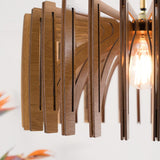 FAT UMBRELLA Wood Pendant Light, Mid Century Modern, Handmade, Ceiling Lamp, Chandelier Lighting, Industrial Lamp, Wooden Lamp, Lampshade Ceiling DEZAART