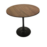 Walnut Round Tulip Dining Table – Mid-Century Style for 2-4 People YESGIGA
