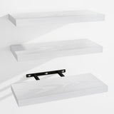 Venusmiles Floating Shelves for Wall, Wall Mounted Shelves with Invisible Brackets, 3 Small Wood Floating Wall Shelf Shelves for Living Room, Bedroom, Kitchen, Bathroom (White, 15" W x 6" D x 1" H) Venusmiles