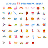 NISCHA Origami Kit for Kids Ages 8-12, 116 Sheets Paper with 54 Patterns & Guiding Book, Art and Craft Gifts for Birthdays, Christmas, Travel NISCHA