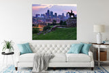 Diamond Painting City View of Kansas City Missouri Skyline at Dawn During Golden Light from The Kansa for Adult Painting Kits Diamond Art Perfect for Home Wall Decor 16"x20" Handmade Arting