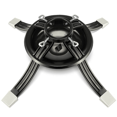 Roowest Christmas Tree Stand for Live Tree, Real Christmas Tree Base Dark Green Metal Holiday Xmas Tree Stands Fits for 2-3.5 Inches Trunk, 0.8 Gallon Water Capacity