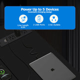 Panana 53.5" L Shaped Computer Desk Gaming Desk with LED Lights and Power Outlets, Reversible L Shaped Corner Desk with Monitor Stand, Home Office Desk with Shelf and USB Port (Black) Panana