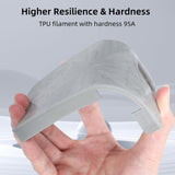 3DHojor TPU Filament 1.75mm TUP95A 3D Printer Filament Flexible Soft 3D Filament 1KG (2.2lbs) fit Most FDM 3D Printers Dimensional Accuracy +/- 0.03 mm-Grey 3DHoJor