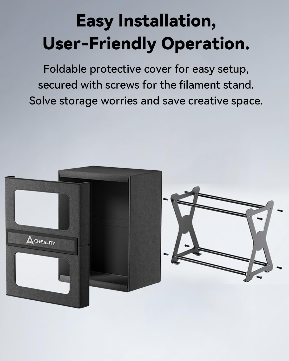 Creality Filament Storage Box, 2 Tier Storage Rack, Storage 10 Spools of 1kg Filament, 3D Printer Filament Storage Container for Filament/UV Resin - WoodArtSupply