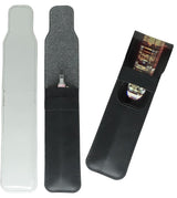 Yongkang Sublimation Pen Bag Pen Sleeve 3 Pieces (Blank Leather + Colored Leather) Capacity of 1-3 pens DIY Process (Black) Yongkang