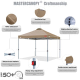 MASTERCANOPY Durable Pop-up Canopy Tent with Roller Bag (10x10, Khaki) MASTERCANOPY