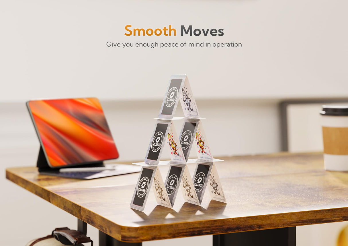 Claiks Standing Desk with Keyboard Tray, Standing Desk Adjustable Height, Raising Desks for Home Office and Computer Workstation, 48 Inches, Rustic Brown Claiks