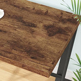 LVB Rustic Computer Desk, Metal Wood Home Office Desk, Industrial Simple Study Executive Desk for Writing Work, Wooden Student Gaming Computer PC LVB