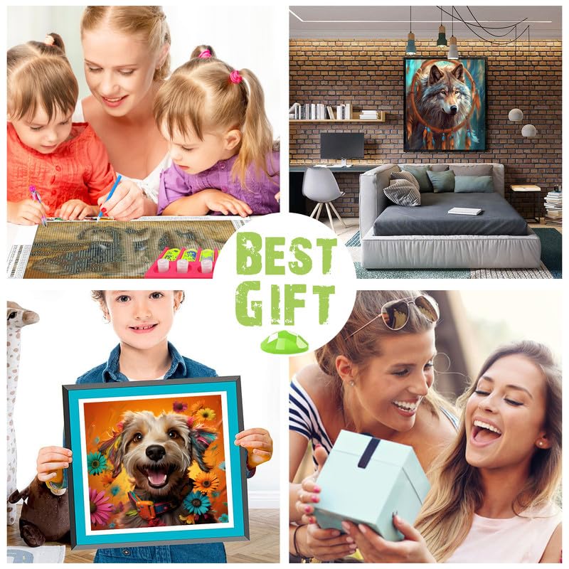 Kaliosy 5D Diamond Art Painting Kits for Adult Indians Tribe by Number Kits, Paint with Diamonds Art Man DIY Full Drill, Crystal Craft Cross Stitch Embroidery Decoration (12x16inch) 30x40cm Kaliosy