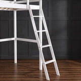 JOYMOR Twin Loft Bed Frame - Sturdy Wood Design with Full-Length Guardrail and Ladder for Kids and Teens JOYMOR