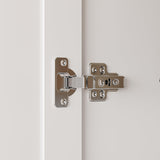 Homsee White Wardrobe Armoire Wooden Closet with 3 Doors, 5 Storage Compartments, 2 Hanging Rods & Decorative Handles for Bedroom Homsee