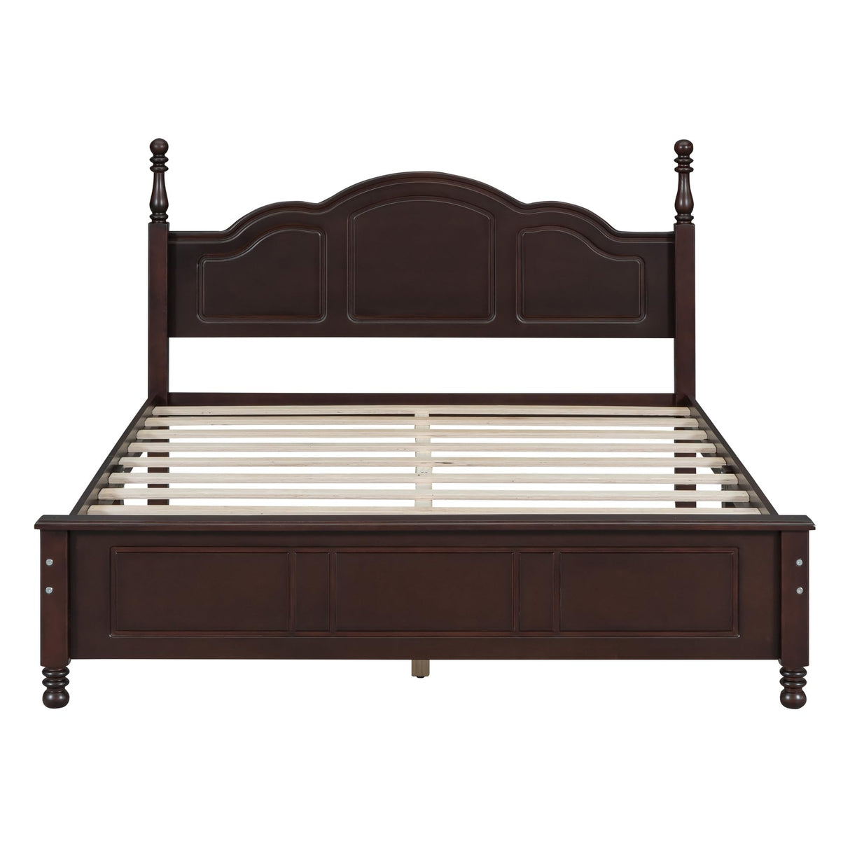 Harper & Bright Designs 3-Piece Queen Size Wood Platform Bed Set with Nightstands in Dark Walnut Harper & Bright Designs
