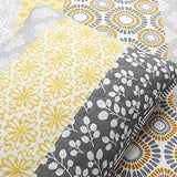 Lush Decor Bohemian Stripe Reversible Cotton Quilt Set, 3 Piece Set, Full/ Queen, Yellow & Gray - Striped Bedding Set - Yellow Quilts Queen Size - Boho Decor Lush Decor